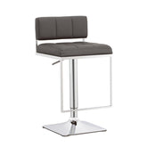 Coaster Alameda Adjustable Bar Stool Chrome and Grey Model 100195
